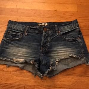 Size 26 Distressed Jean Shorts